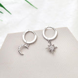 Star Moon Diamond Earrings - SEOUL STYLEZ