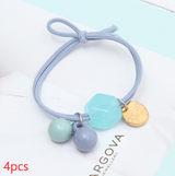 Hair Ties with Pastel Beads
