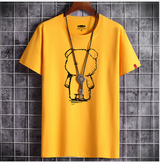 Mens Casual Bear Anime T Shirt