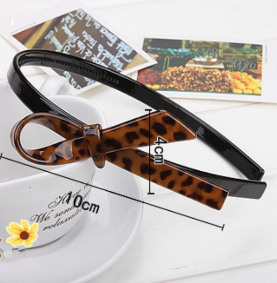 Leopard Bow Headband