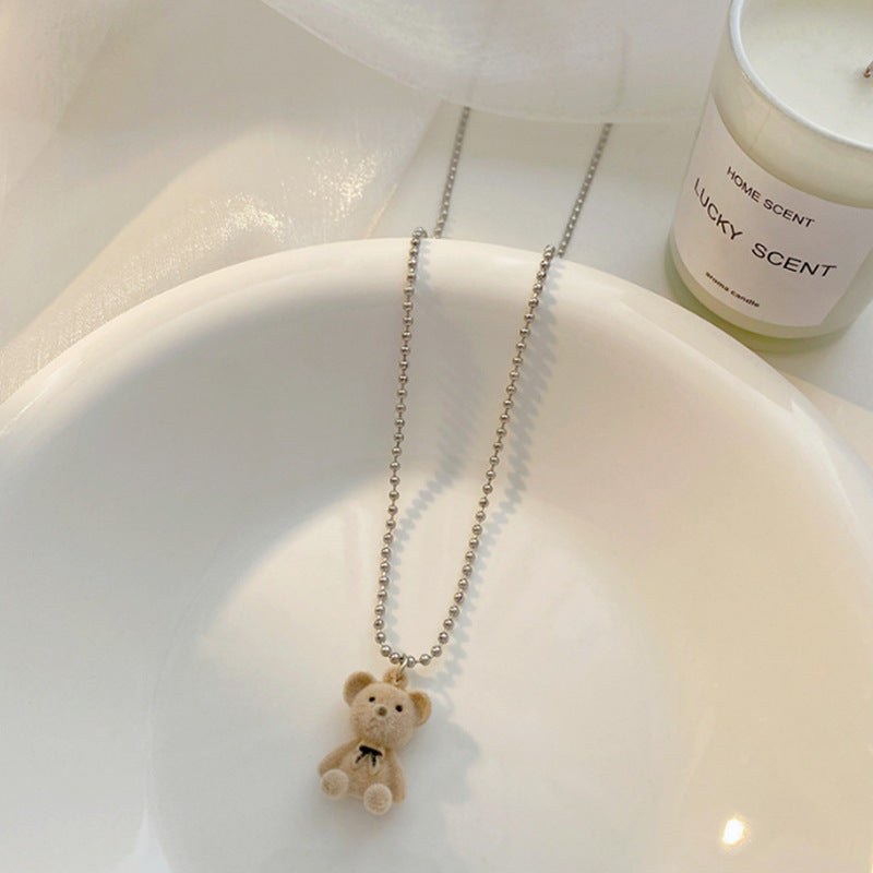 Teddy Bear Necklace / Earrings