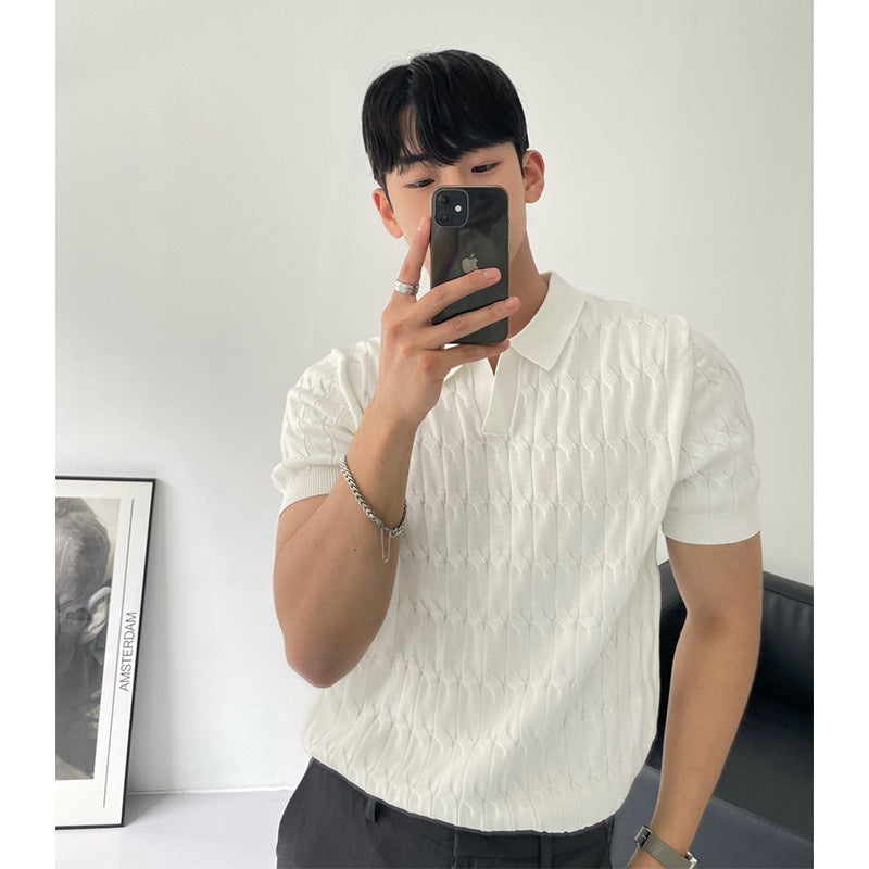 Men's Knitted Polo T-Shirts