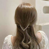 V-shaped Rhinestone/ Pearl Hair Clip