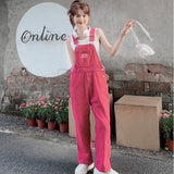 Rose Pink Long Overalls