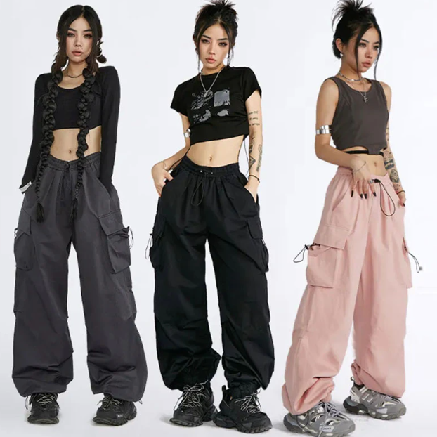 Y2k Cargo Pants Pink / Grey / Black – SEOUL STYLEZ