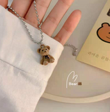 Teddy Bear Necklace / Earrings