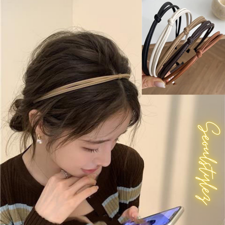 Leather look Knotted Headband