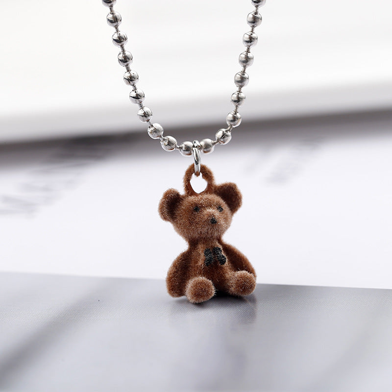 Teddy Bear Necklace / Earrings