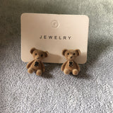 Teddy Bear Necklace / Earrings