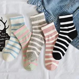 Women's Mid-tube Socks 5pairs - SEOUL STYLEZ