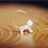 Cute Cat Earrings S925 Sterling Silver Plated Korean style - SEOUL STYLEZ