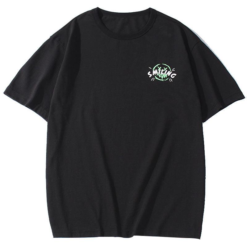 Trendy Luminous Face Print T-Shirt for Women - SEOUL STYLEZ