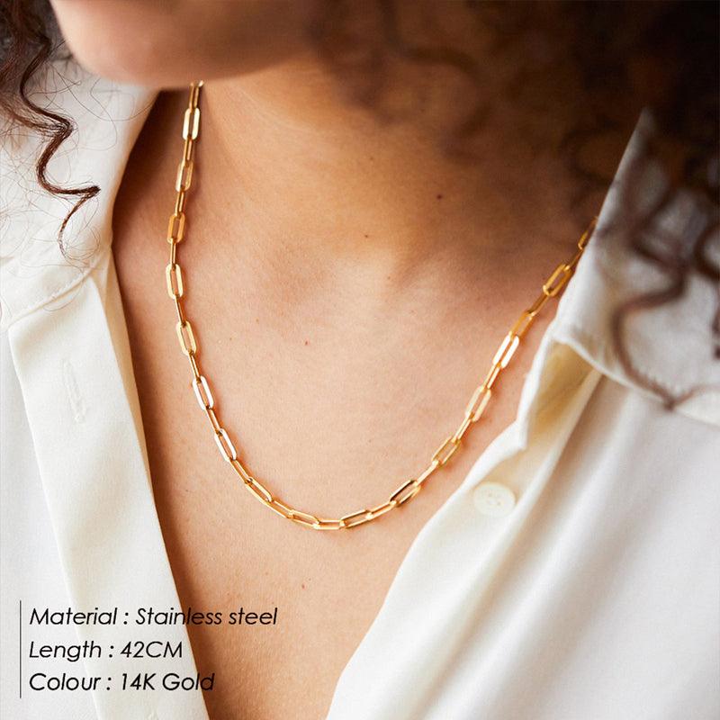 Luxury Chain Necklace / 14K Gold-Plated Titanium Steel - SEOUL STYLEZ
