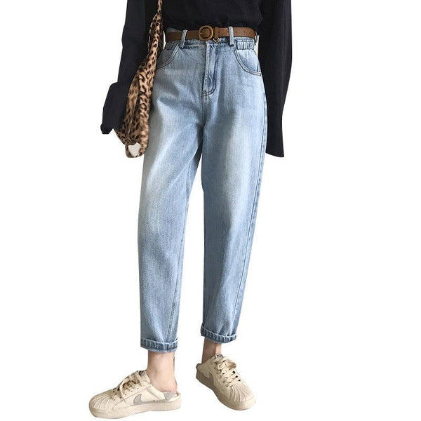 High Waist Loose Fit Jeans - SEOUL STYLEZ