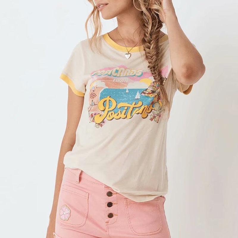 Sailor Print T-shirt - SEOUL STYLEZ