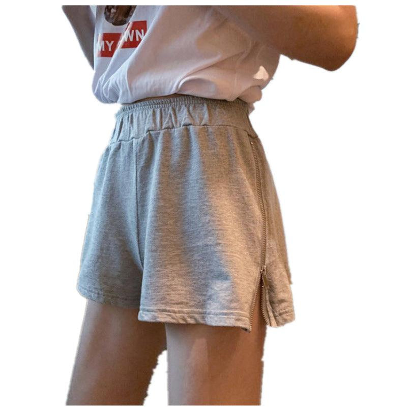 Loose high waist versatile zipper shorts - SEOUL STYLEZ