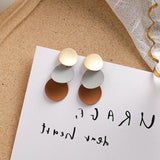 Tri Color Dangle Earring / Neutral Color Earring - SEOUL STYLEZ