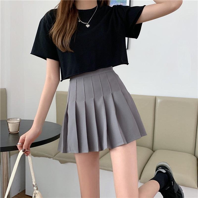 Plaid Pleated Skirt Female High Waist Slim Skirt - SEOUL STYLEZ
