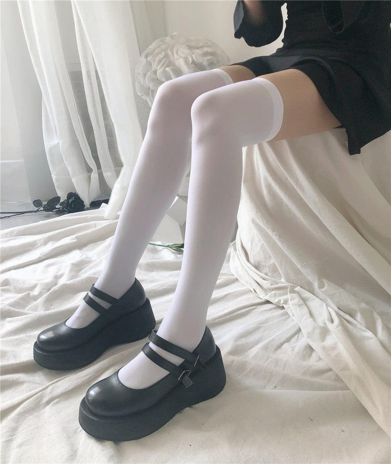 Korean Style Mid-calf Student Socks And Harajuku Style Knee Socks (1 Pair) - SEOUL STYLEZ