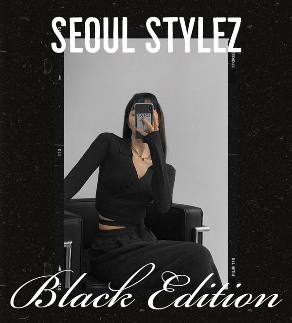 Knitted Collar Back Rope Top - SEOUL STYLEZ