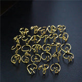 Initial Name Rings for Women and Men / A-Z Letters/ Adjustable / 3 Colours - SEOUL STYLEZ