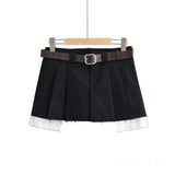 Two-piece Low-waisted Pleated Skirt - SEOUL STYLEZ