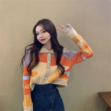 Letter Embroidery Cropped Cardigan - SEOUL STYLEZ