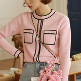 Pink Pearl Knitted Cardigan - SEOUL STYLEZ