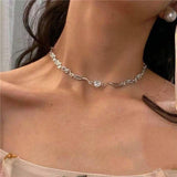 Crystal Chain Necklace - SEOUL STYLEZ