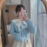 Flower Embroidery Knitted Cardigan - SEOUL STYLEZ