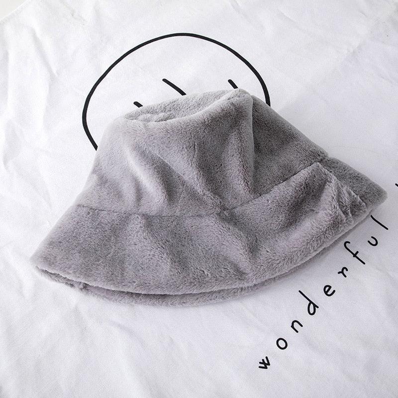 Faux Fur Warm Bucket Hat - SEOUL STYLEZ