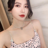 Butterfly Pearl Pendant Necklace - SEOUL STYLEZ