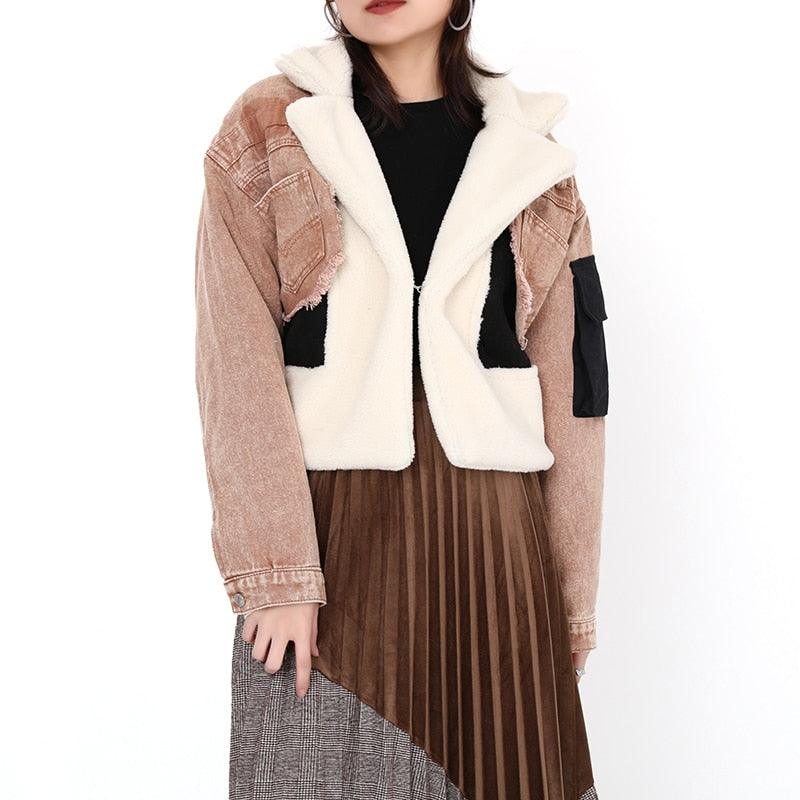 Wool-Liner Turn Down Collar Coat Jacket - SEOUL STYLEZ