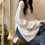 Oversized Basic Long Sleeve Top - SEOUL STYLEZ