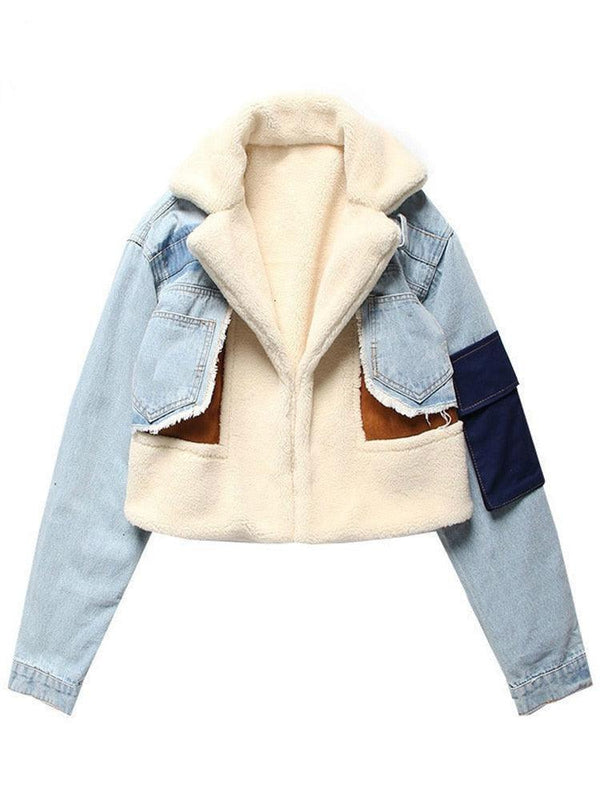Wool-Liner Turn Down Collar Coat Jacket - SEOUL STYLEZ
