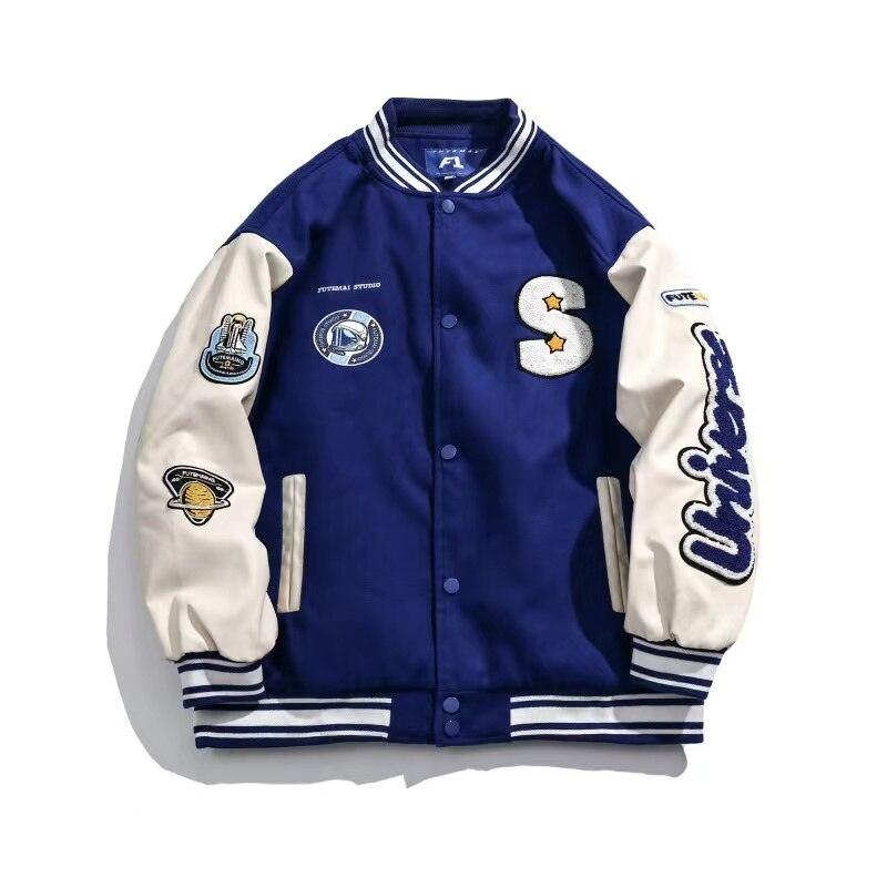 Hip Hop Streetwear Baseball Embroidery Bomber Jacket - SEOUL STYLEZ
