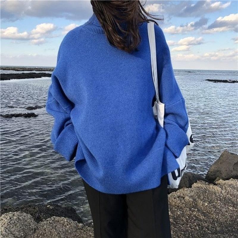 Basic Turtleneck Collar Sweater - SEOUL STYLEZ