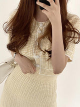Chic Summer Suit with Skirt - SEOUL STYLEZ