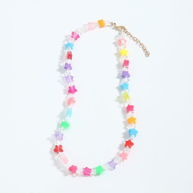 Colorful Transparent Flower Necklace - SEOUL STYLEZ