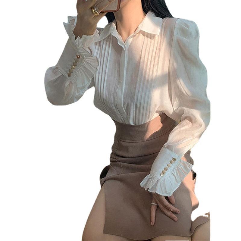 French Style Silk Shirt / BLOUSE - SEOUL STYLEZ