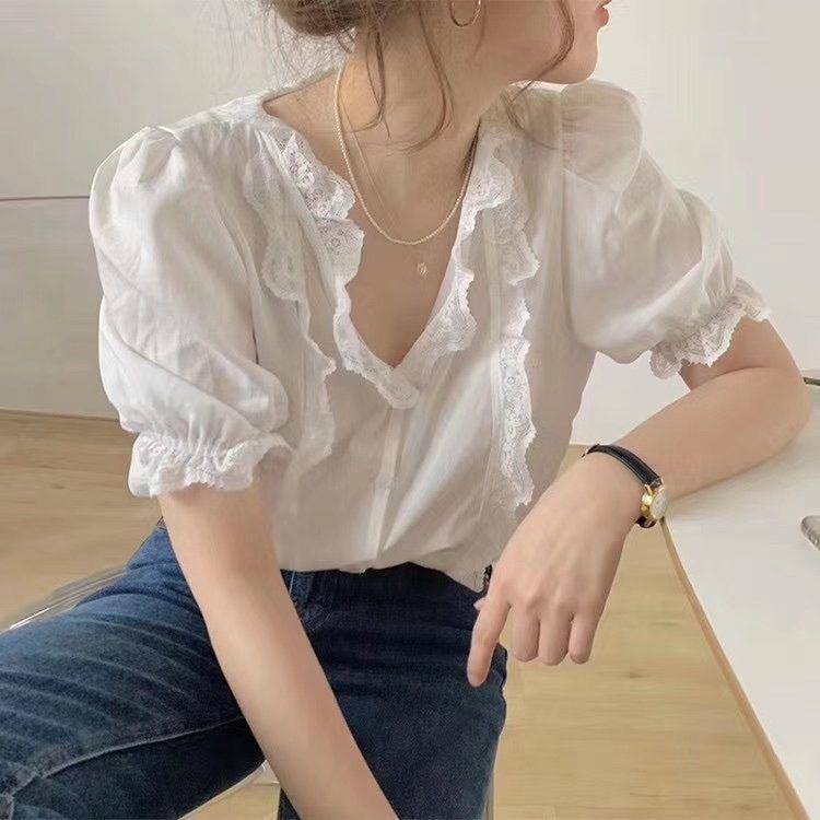 Elegant Short Sleeve Blouse - SEOUL STYLEZ