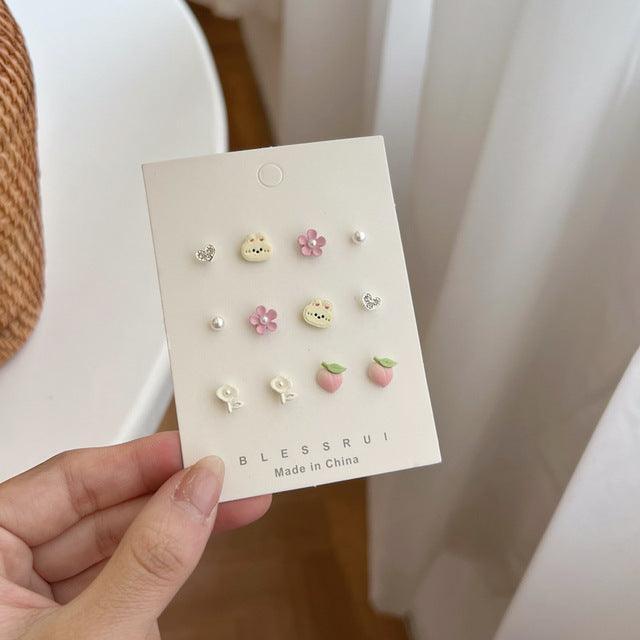 Fruits, Flowers, and Hearts Earring Sets - SEOUL STYLEZ