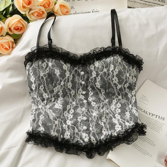 Lacy French Camisole Top - SEOUL STYLEZ