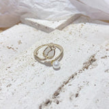 Opal Rose Flower Earrings Ring Necklace - SEOUL STYLEZ