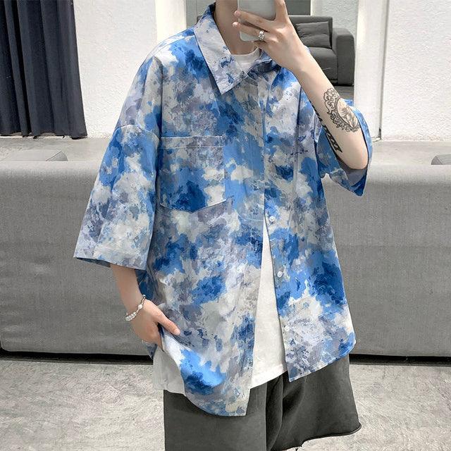 Oversized Tie-dyed Shirt - SEOUL STYLEZ