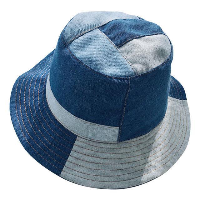 Patchwork Denim Hat - SEOUL STYLEZ