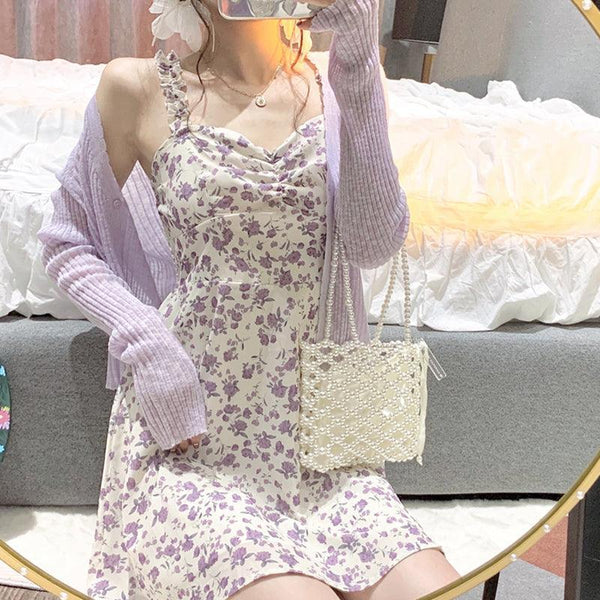 Sexy Sleeveless Floral Dress - SEOUL STYLEZ