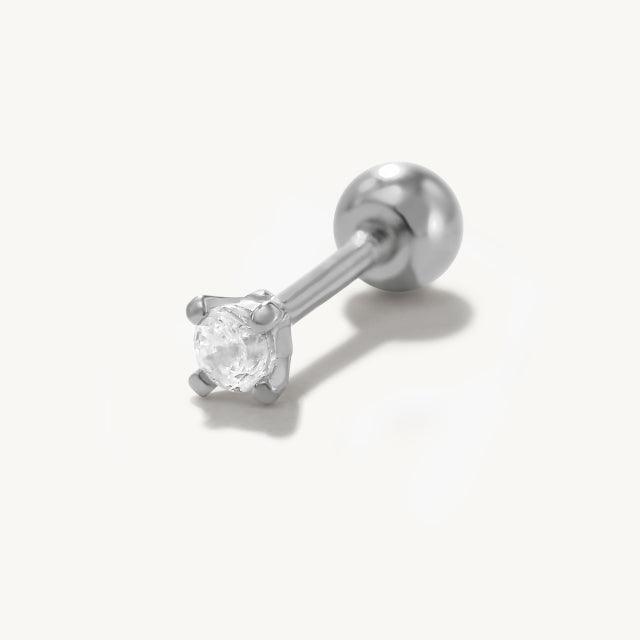 Silver Stud Piercing Earrings - SEOUL STYLEZ