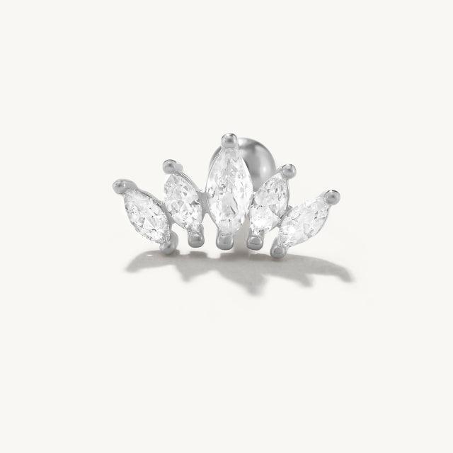 Silver Stud Piercing Earrings - SEOUL STYLEZ