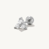 Silver Stud Piercing Earrings - SEOUL STYLEZ